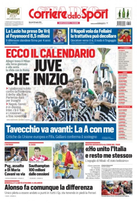 Corriere dello Sport, prima pagina e titoli del 29 luglio corr11 475x703 Corriere dello Sport, prima pagina e titoli del 29 luglio