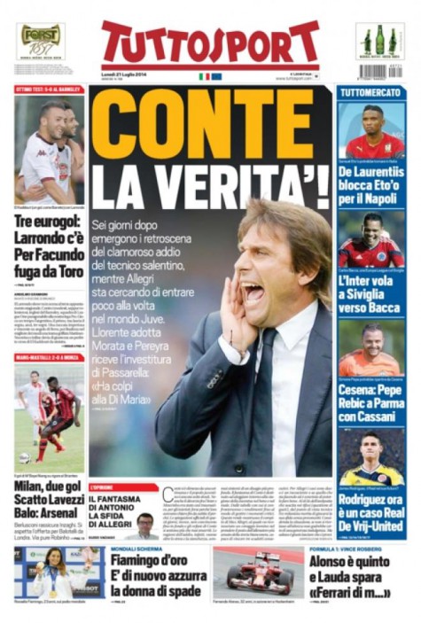TuttoSport, prima pagina e titoli del 21 luglio tuttosp4 475x703 TuttoSport, prima pagina e titoli del 21 luglio
