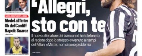Tuttosport, prima pagina e titoli del 23 luglio
