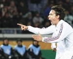 Italian club AC Milan's Filippo Inzaghi celebrates his second goal against Argentine club Boca Juniors at the FIFA Club World Cup Japan 2007 final soccer match in Yokohama