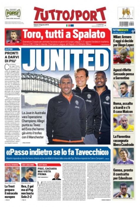 Tuttosport, prima pagina e titoli del 9 agosto tuttosp7 475x703 Tuttosport, prima pagina e titoli del 9 agosto