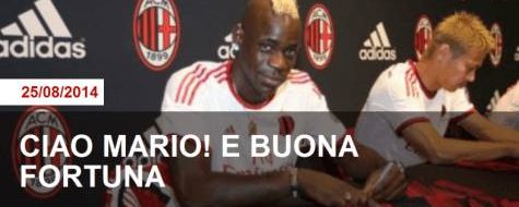 Milan, il saluto a Balotelli: “Grazie di tutto, in bocca al lupo”